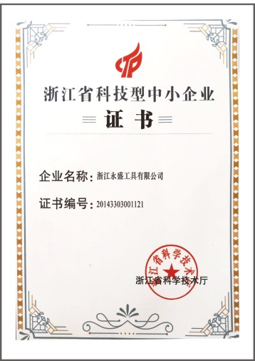 Zhejiang Science and Technology SME Certificate